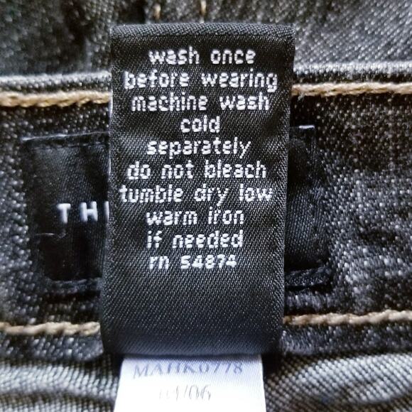 THE LIMITED Jeans Low Waist Straight Leg Crinkle DK Gray MAHK0778 '06 Size 6 - Picture 6 of 7